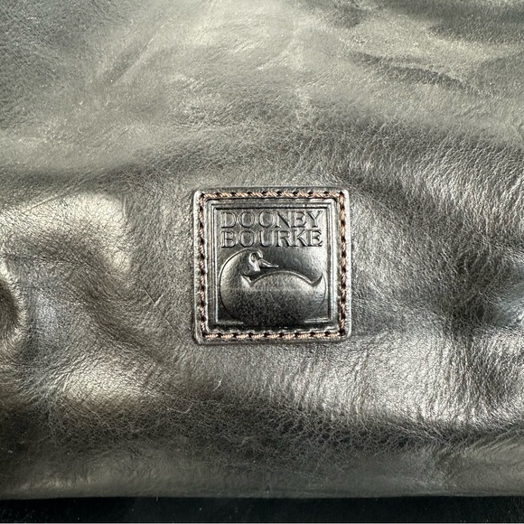 Dooney & Bourke Florentine Large Zip Barlow Leather Shoulder Handbag Black - Picture 8 of 16